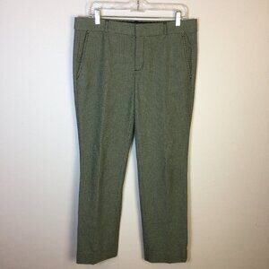 Banana Republic Ryan Dress Pants Size 10 Black White Dot Mid Rise Career Stretch